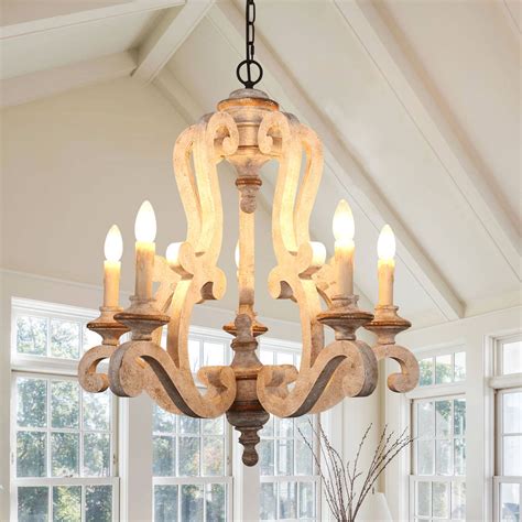 wooden vintage chandelier